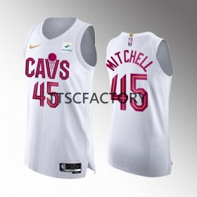 Herren NBA Cleveland Cavaliers Trikot Donovan Mitchell 45 Nike 2022-23 Association Edition Weiß Swingman